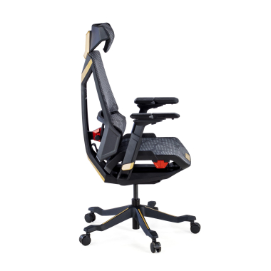 cadeira gaming amarelo blooddragon malha mesh bracos regulaveis 6d apoio lombar apoio de cabeca 8