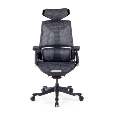 cadeira gaming cinza blooddragon malha mesh bracos regulaveis 6d apoio lombar apoio de cabeca 4