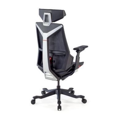 cadeira gaming cinza blooddragon malha mesh bracos regulaveis 6d apoio lombar apoio de cabeca 8