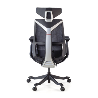 cadeira gaming cinza blooddragon malha mesh bracos regulaveis 6d apoio lombar apoio de cabeca 7