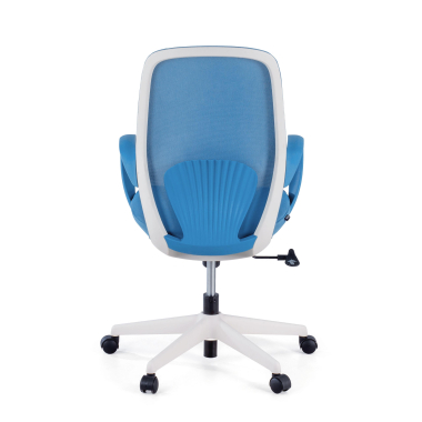 cadeira giratoria azul whisper malha mesh bracos fixos 8