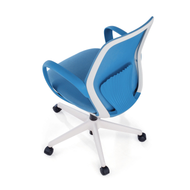 cadeira giratoria azul whisper malha mesh bracos fixos 9