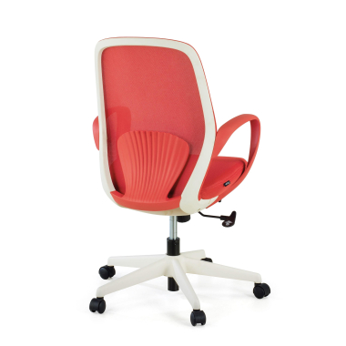 cadeira giratoria vermelho whisper malha mesh bracos fixos 7