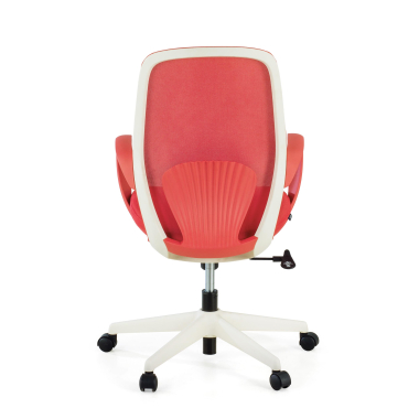 cadeira giratoria vermelho whisper malha mesh bracos fixos 8