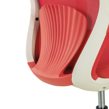 cadeira giratoria vermelho whisper malha mesh bracos fixos 6