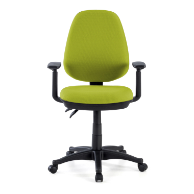 cadeira de escritorio verde com bracos tecido bracos regulaveis 1d 10