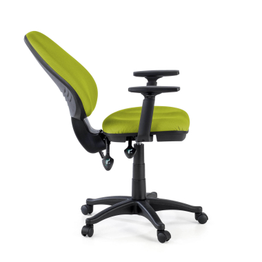 cadeira de escritorio verde com bracos tecido bracos regulaveis 1d 5