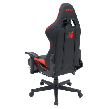 cadeira gaming vermelho epic pele sintetica bracos moveis almofada lombar e cervical apoio de cabeca apoio de pes extensivel 9