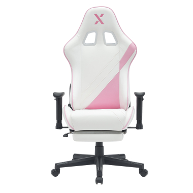 cadeira gaming branco rosa epic pele sintetica bracos moveis almofada lombar e cervical apoio de cabeca apoio de pes extensivel 10
