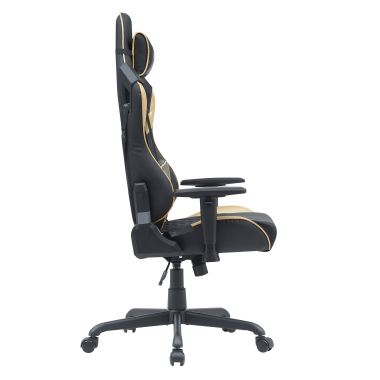 cadeira gaming amarelo hero pele sintetica bracos moveis almofada lombar e cervical apoio de cabeca 4