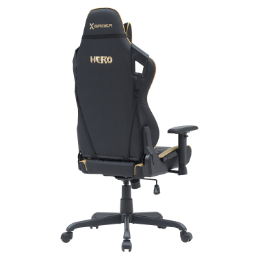 cadeira gaming amarelo hero pele sintetica bracos moveis almofada lombar e cervical apoio de cabeca 7