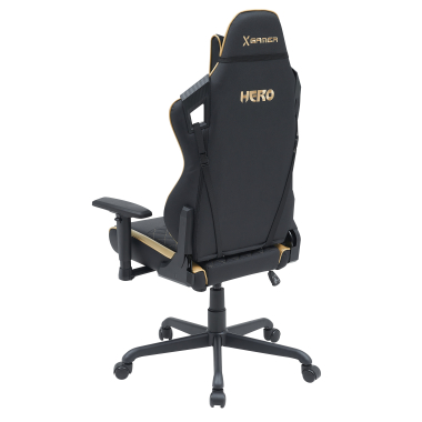 cadeira gaming amarelo hero pele sintetica bracos moveis almofada lombar e cervical apoio de cabeca 8