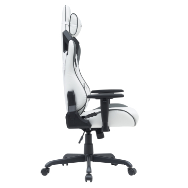 cadeira gaming branco cinzento hero pele sintetica bracos moveis almofada lombar e cervical apoio de cabeca 7
