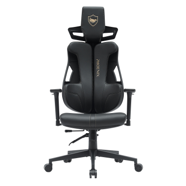 cadeira gaming preto phoenix tecido bracos regulaveis 3d apoio de cabeca 2