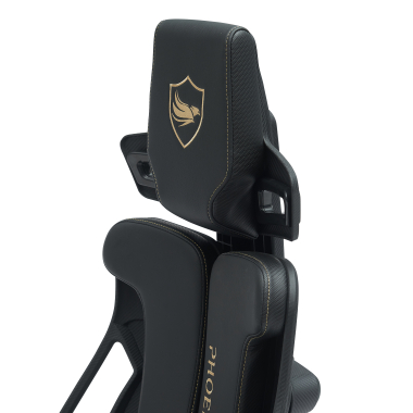 cadeira gaming preto phoenix tecido bracos regulaveis 3d apoio de cabeca 5