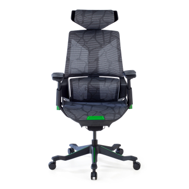 cadeira gaming verde blooddragon malha mesh bracos regulaveis 6d apoio lombar apoio de cabeca 4