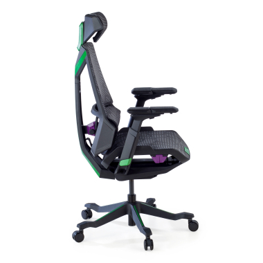 cadeira gaming verde blooddragon malha mesh bracos regulaveis 6d apoio lombar apoio de cabeca 8