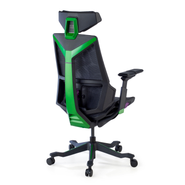 cadeira gaming verde blooddragon malha mesh bracos regulaveis 6d apoio lombar apoio de cabeca 9