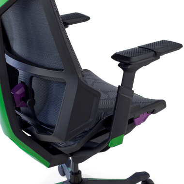 cadeira gaming verde blooddragon malha mesh bracos regulaveis 6d apoio lombar apoio de cabeca 5