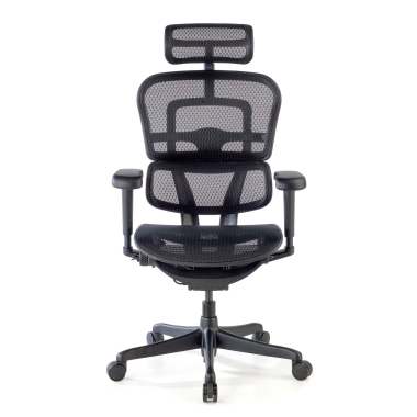 cadeira ergonomica preto estrutura negra malha mesh bracos regulaveis 4d apoio lombar apoio de cabeca 3