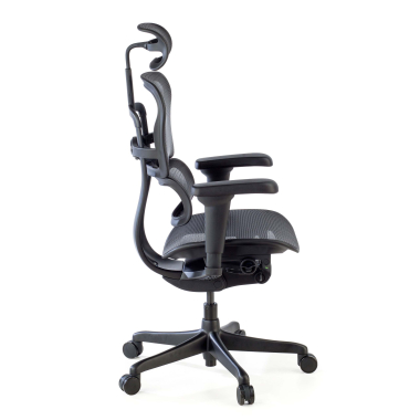 cadeira ergonomica preto estrutura negra malha mesh bracos regulaveis 4d apoio lombar apoio de cabeca 8