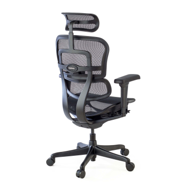 cadeira ergonomica preto estrutura negra malha mesh bracos regulaveis 4d apoio lombar apoio de cabeca 9