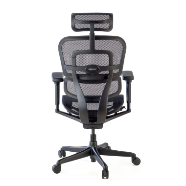 cadeira ergonomica preto estrutura negra malha mesh bracos regulaveis 4d apoio lombar apoio de cabeca 6