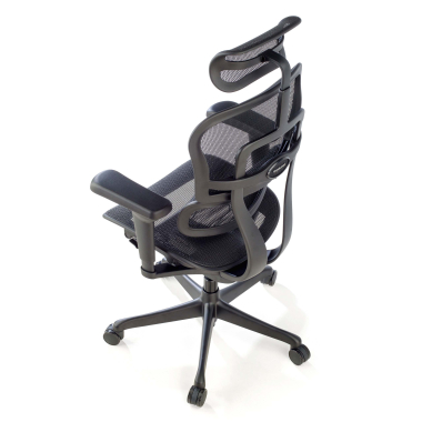 cadeira ergonomica preto estrutura negra malha mesh bracos regulaveis 4d apoio lombar apoio de cabeca 10
