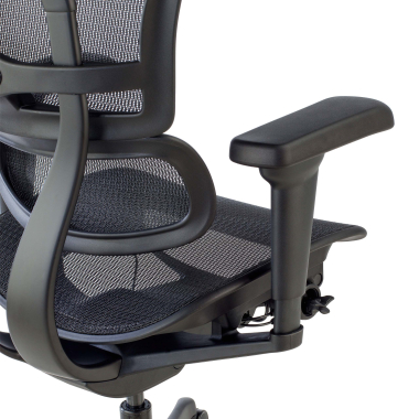 cadeira ergonomica preto estrutura negra malha mesh bracos regulaveis 4d apoio lombar apoio de cabeca 4
