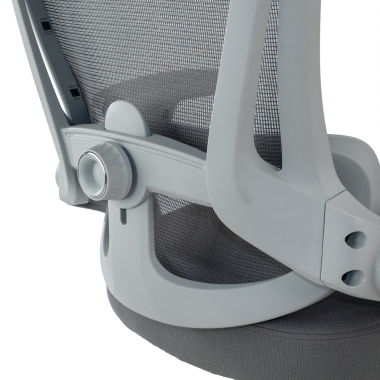 cadeira ergonomica branco cinzento optima malha mesh bracos rebativeis apoio lombar duplo apoio de cabeca 5