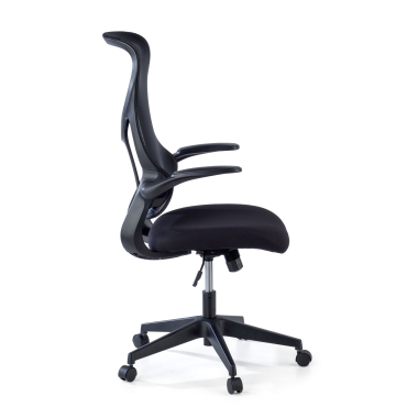cadeira de escritorio preto raptor malha mesh bracos rebativeis 4