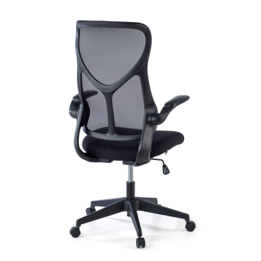 cadeira de escritorio preto raptor malha mesh bracos rebativeis 9