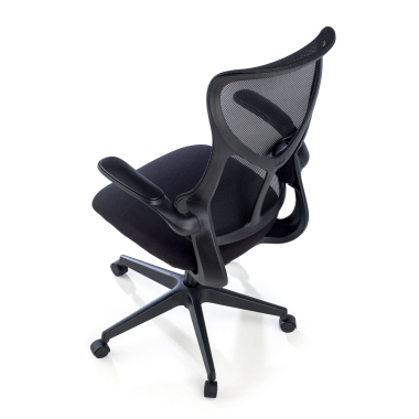 cadeira de escritorio preto raptor malha mesh bracos rebativeis 6