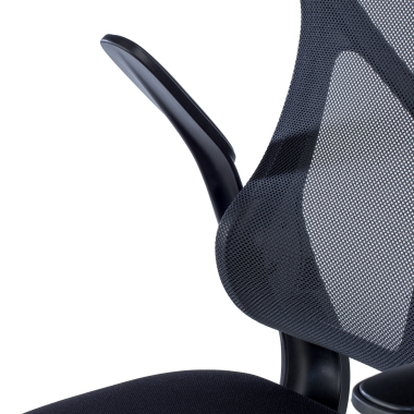 cadeira de escritorio preto raptor malha mesh bracos rebativeis 7