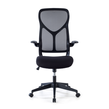 cadeira de escritorio preto raptor malha mesh bracos rebativeis 3
