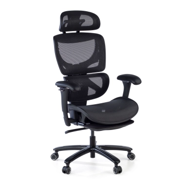 Cadeira de Escritório Ergonômica Sakura black, encosto reclinável