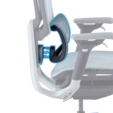 cadeira ergonomica azul valkyr malha mesh bracos regulaveis 4d apoio lombar duplo apoio de cabeca 5