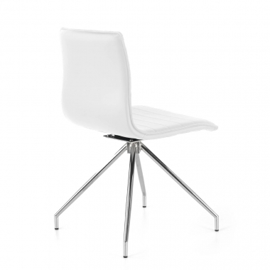 outlet cadeira de escritorio branco alisa pele sintetica sem bracos 6