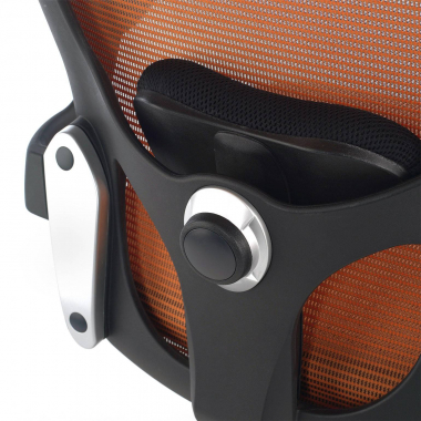 outlet cadeira de escritorio laranja amira malha mesh bracos moveis 6