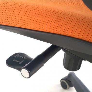 outlet cadeira de escritorio laranja amira malha mesh bracos moveis 5