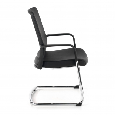 outlet cadeira de escritorio preto bali pele sintetica bracos fixos 6