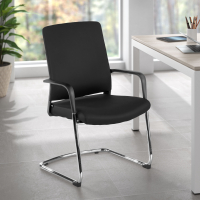 Cadeira Visitante Bali, encosto ergonómico, pele sintética 210857 - (Outlet)