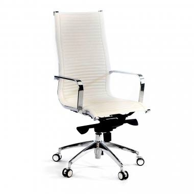 outlet cadeira de escritorio branco brenton pele sintetica bracos fixos 1