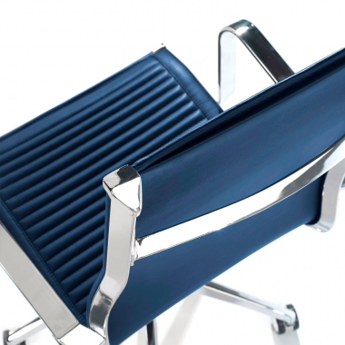 Poltrona de design Brenton, apoio de braço de aço, encosto alto 210866 - (Outlet)