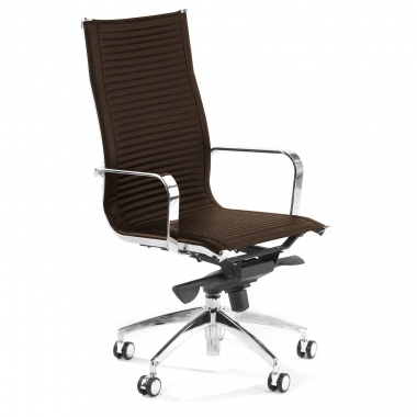 Poltrona de design Brenton, apoio de braço de aço, encosto alto 210877 - (Outlet)