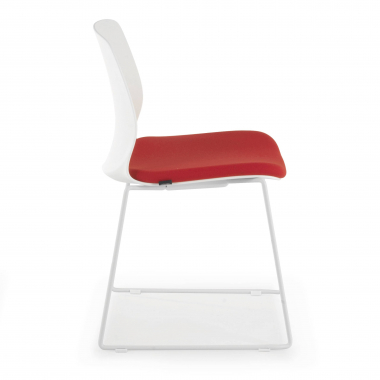 outlet cadeira de escritorio vermelho swing tecido sem bracos 3