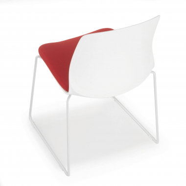 outlet cadeira de escritorio vermelho swing tecido sem bracos 5