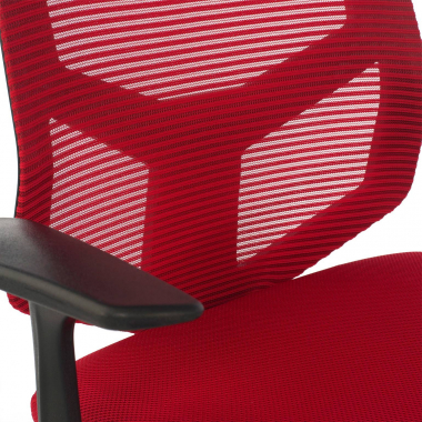 outlet cadeira de escritorio vermelho archer malha mesh bracos fixos 8