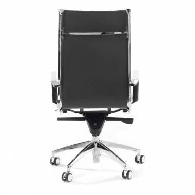 outlet cadeira de escritorio cinza brenton pele sintetica bracos fixos 7