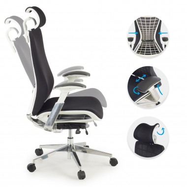 outlet cadeira de escritorio preto miller malha mesh bracos moveis 3